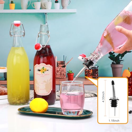 image for Brajttt 8 Set,Flip Top Glass Bottle,32oz Glass Bottle with Airtight Li