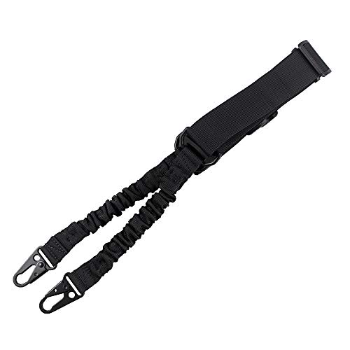 Depring 2 Points Rifle Sling Length Adjustable Traditional Gun Shoulder Strap With Metal Hook (Black) #TOP5