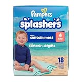 Pampers Splashers Swim Diapers, Size 4, Disposable Baby Swim Diapers, 1 Pack (Count of 18)