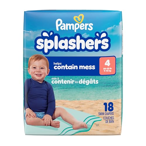 Pampers - Pampers Splashers Swim Diapers, Size 4, 18 Count