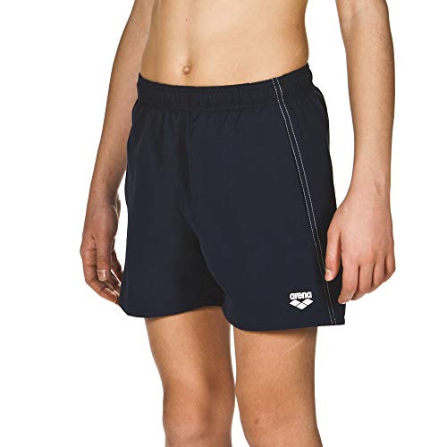 Arena B Fundamentals Jr, Pantaloncino da Mare Bambino, Blu (Navy/Bianco), 12-13 anni