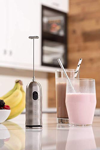 image for Bellemain Professional Milk Frother 2-Speed Battery Operated Handheld 