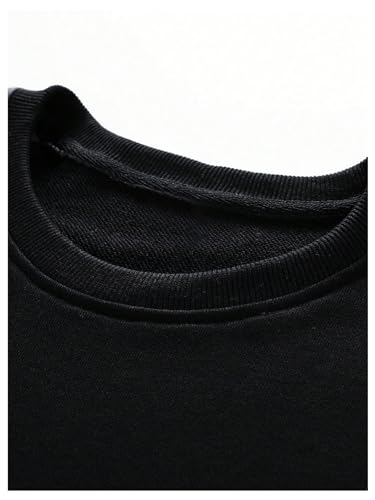 Men's Crewneck Oversized Sweatshirts Color Block Long Sleeve Oversized Pullover Top3