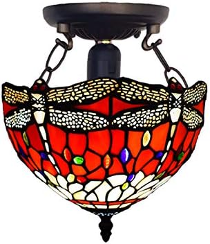 CASPERi New Tiffany Style Ceiling Lamp for Living Room Antique Style 10 inches Hand Crafted Lamp