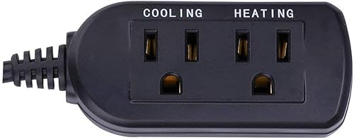 Miniatura 4 de Controlador de temperatura digital de 2 etapas, termostato de salida, modo de calefacción y enfriamiento para congelador de pecho, refrigerador,