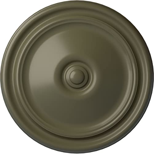 Ekena Millwork CM12REPTF 12" x 1-3/4" Reece Ceiling Medallion, Painted Turtle