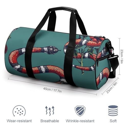 Sac week-end duffel bag serpent rouge pour éviter les bagages lourds - 2