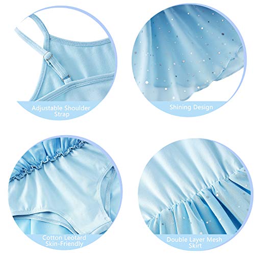 image for Lovekider Dance Clothes for Girls Ballet Leotard with Tutu Skirt Trans