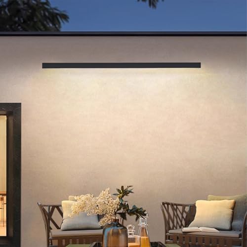 Applique murale extérieure LED noire 60cm IP65 design moderne étanche