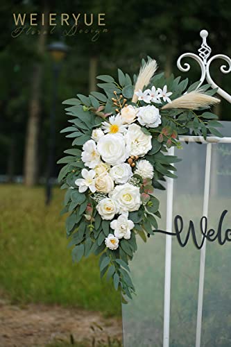 Weieryue Artificial Wedding Arch Flowers Kit(Pack Of 2) For Wedding Arch, Bridal Shower, Ceremony And Reception Backdrop Decoration (Cream & Champagne) #TOP4