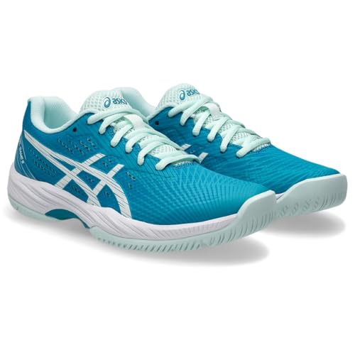 [アシックス] テニスシューズ GEL-GAME 9 1042A211 レディース ティールブルー/ホワイト 23.0