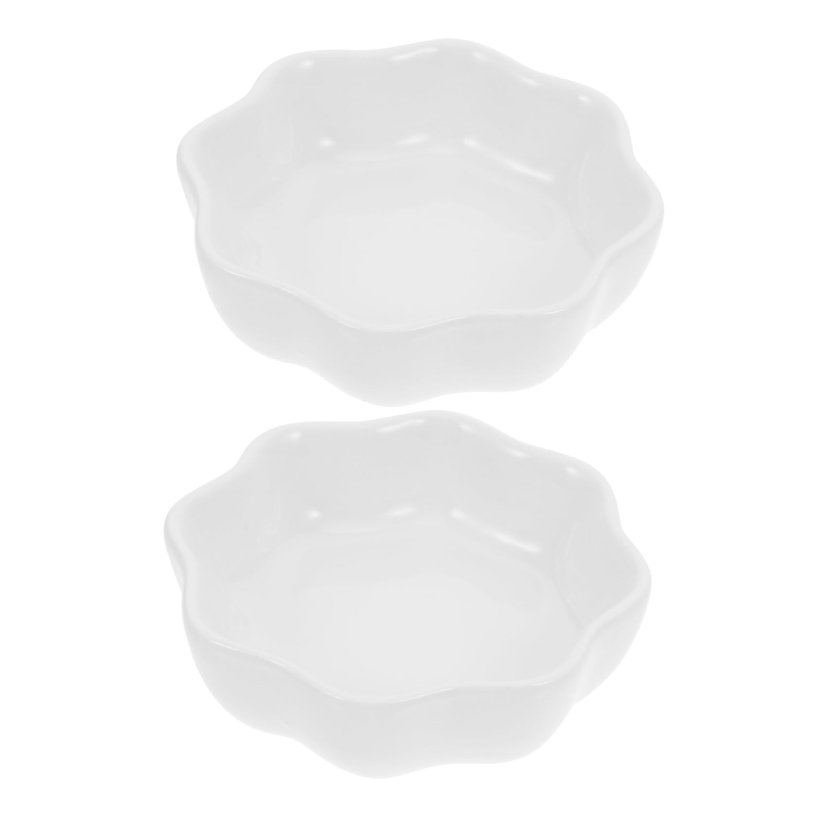 CVUTOVO 2 pcs Ceramic Chinchilla Bowl Wear-Resistant Hamster Feed Bowl for Food and Water Easy-Clean Small Animal Feeder for Hamsters Chinchillas and Small Pets 2.76 X 2.76 X 0.94 in