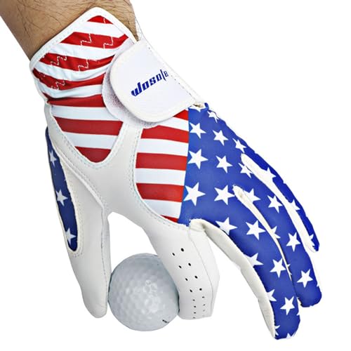 Guantes de golf suaves para evitar deslizamientos mano izquierda hombre de piel
