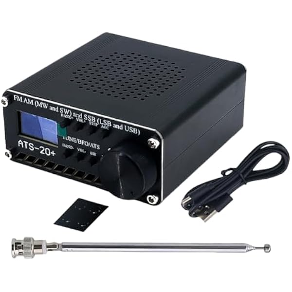 Generic Profesjonalny odbiornik ATS-20 ekran OLED odbiornik cyfrowy z pasmem światowym ładowanie USB wielopasmowy odbiornik radiowy do podróży na kemping wędrówki