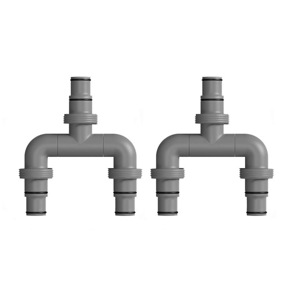 FUBESK Conector de manguera de piscina de 38 mm y 32 mm, adaptador en forma de T para bombas Intex y Coleman, polipropileno para ajuste de plástico, conexión segura contra fugas