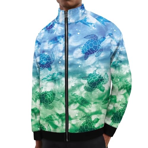 Image of Men's Lightweight Jackets Casual Full Zip Fleece Jacket Men Coats Fashion Long Sleeve Sweatshirt