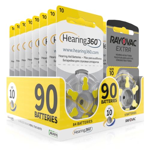 Hearing360 Batterie per apparecchi acustici Rayovac Extra e Hearing360 misura 10 gialle (15 blister gialli)