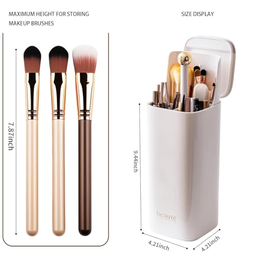 Support de pinceaux de maquillage avec couvercle étanche pour rangement coiffeuse - 3