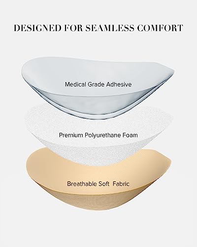 VOCH GALA Sticky Bra Push Up for Women, Strapless Backless Bras for Wedding/Parties/Events, Comfortable Adhesive Nude3