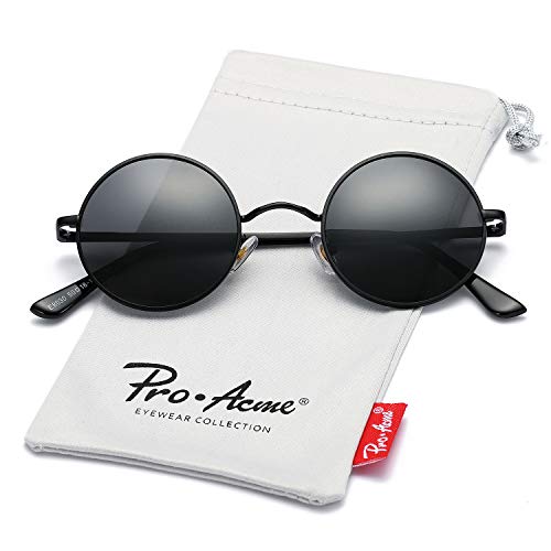 Image of Pro Acme Small Round Polarized Sunglasses for Women Men Retro Metal Shades