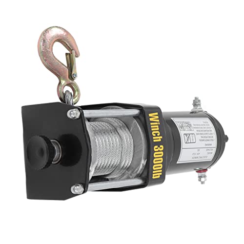 Winche eléctrico mini 24V con control remoto y cable acero miniatura 4