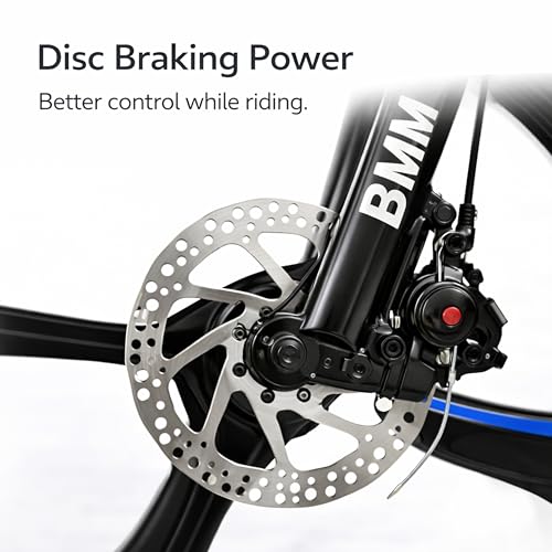 Image of X6 Series 21-Speed Gear Cycle for Men | Foldable 26-Inch Bicycle with Alloy 6-Spoke Mac Wheels, Dual Disc Brakes & Dual Suspension | City & Off-Road MTB Bike (Black 6 Spoke)