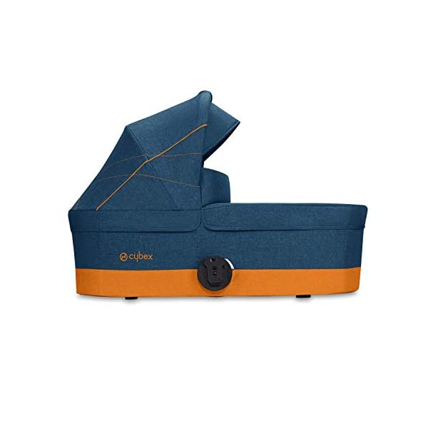 CYBEX Gold Kinderwagenaufsatz Cot S, Ab Geburt bis 6 Monate (9kg), Denim Kollektion, Lavastone Black – Bild 4