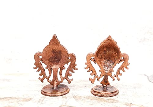 Image of Shankh and Chakram Murti Copper - 1.9 in - Pack of 2