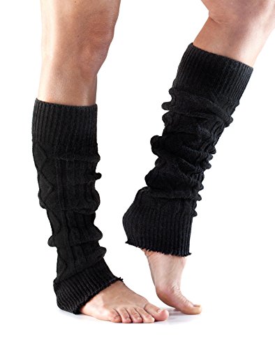 Toesox Unisex Beinwärmer für Yoga, Pilates und Freizeit Einheitsgröße Schwarz Cover