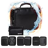 Fireproof Document Bag with Combination Lock - Waterproof Fire Proof File Organizer Travel Safe Bags...