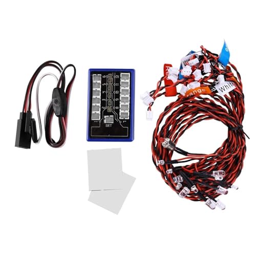 Luces Vehículo RC para Evitar Pérdida de Visibilidad Kit Estroboscópico Brillante Axial 1/10