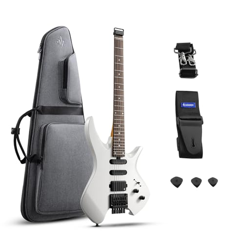Amazon | Donner NHL-500 (HLX-500) White ヘッドレスギター エレキ
