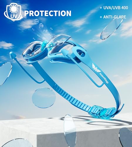 Image of Swim Goggles,2 Pack Swimming Goggles for Adult Men Women, No Leak Anti-Fog & UV, Wide Visio HD Mirror PC Lens