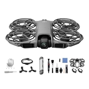 DJI Neo 2 Bundle mit Zubehör, 4K-Drohne für Einsteiger, Leicht und Faltbar, Start und Landung auf der Handfläche, Gestensteuerung, ActiveTrack, Omnidirektionale Hinderniserkennung (Bundle 2)