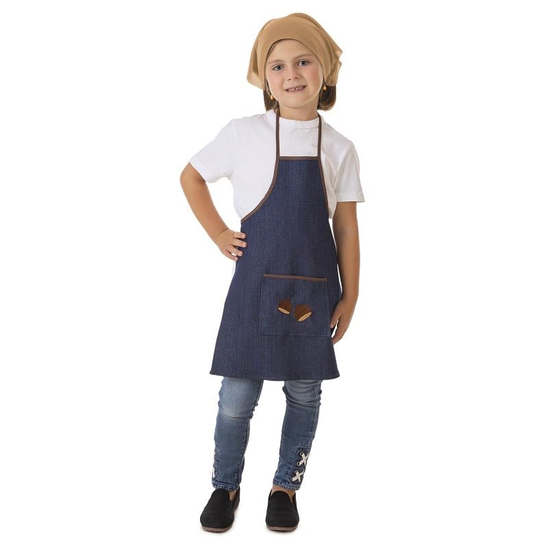 Creaciones Llopis Disfraz de Delantal Castañera Jeans para Niña (1-2 años)