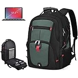 Laptop Backpack 17 Inch Waterproof Extra Large TSA Travel Backpack Anti Theft College School Business Mens Backpacks with USB Charging Port 17.3 Gaming Computer Backpack for Women Men 45L Greygreen