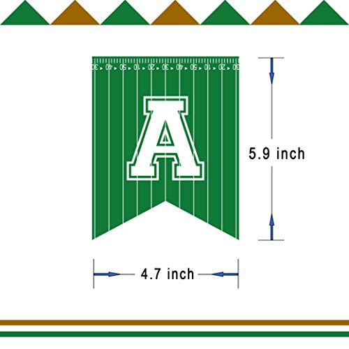 Silvima Football Birthday Banner | Football Theme Happy Bday Bunting Sign, Football Party Decoration