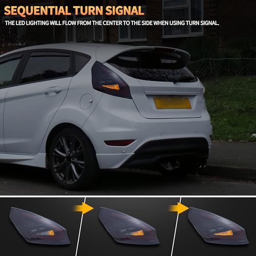 Feux arrière LED Fiesta clignotant dynamique blocs optiques teintés - 3