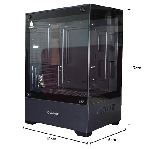 Image of Computer PC Case (CIP501) Black Nebula Computer Case /Gaming Cabinet - Black | Support ATX, M-ATX, ITX |