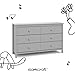 Storkcraft Alpine 6-Drawer Dresser (Pebble Gray) – GREENGUARD Gold Certified, Gray Dresser for Bedroom, Kids & Nursery Storage Drawers, Safety Interlocking Drawers, Pre-Installed Tracks, Kids Bedroom