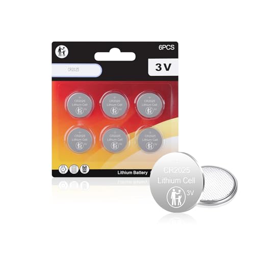JOXIYECLTL CR2025 Battery CR 2025 3V Lithium Batteries(6 Pac