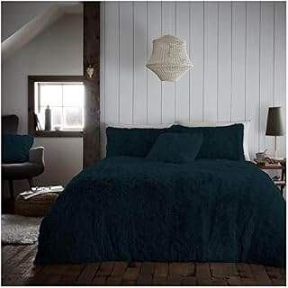 GC GAVENO CAVAILIA Teddy Fleece Duvet Cover Double, Cuddle Fluffy Bedding Set, 3Pcs Thermal Warm Quilt Covers, Purple