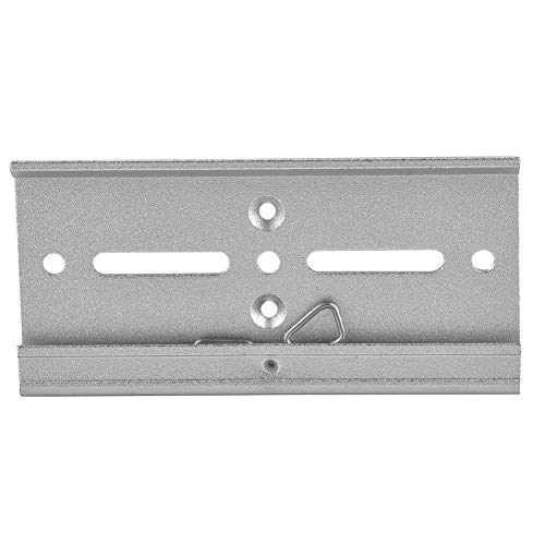 Image of Aluminum DIN Rail Fixed Clamp 35mm Silver Terminal Block Mounting Clip for Universal Ground Terminals