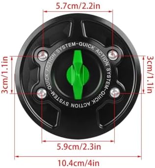 Gas Fuel Tank Cap Fit for BMW R1200GS R 1200 GS Adventure R1200S R1200R R 1200 R Classic Keyless Racing Quick Release Tank Fuel Caps Gas Cover Case (Style B-Black)