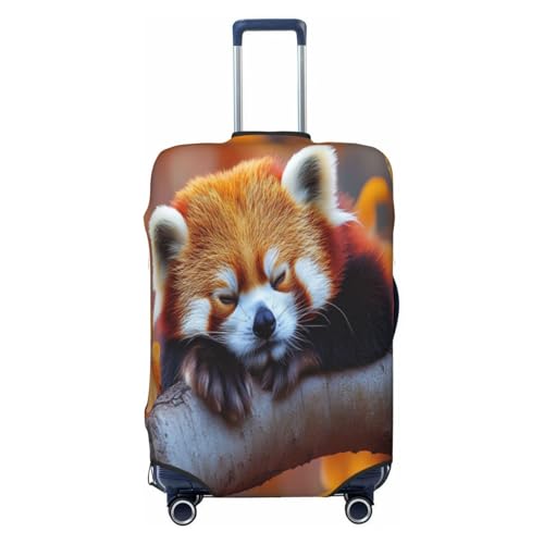 Sleeping Little Panda Durable Luggage Cover Suitcase Protector Anti-Scratch Luggage Cover Fits 18-32inch Luggage, Black, Small