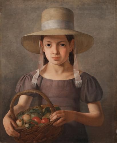 Affiche Toile Constantin Hansen Fille avec des fruits Panier Impression Tableau Bureau
