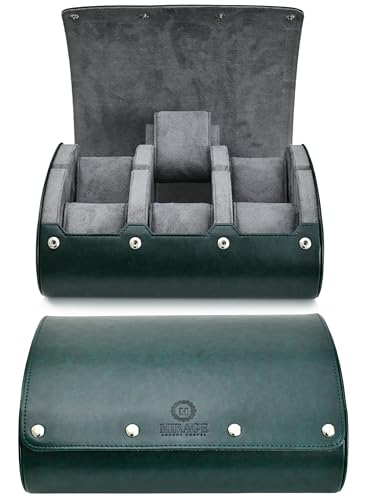 6 watch box display case for men - Travel Case - Royal Green