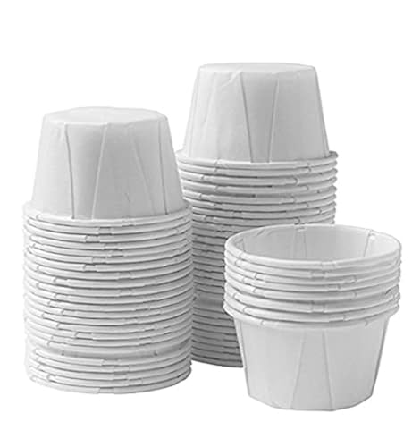 Vakly Paper Souffle Cups 1 oz Disposable Portion & Medicine Cups 500 Pk