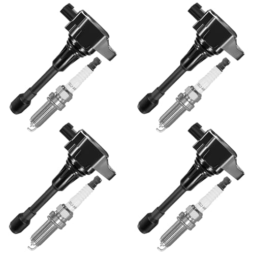 Ignition Coil Pack with 9029 Spark Plug Endxedo Set of 4 Iridium Spark Plugs and Ignition Coil Fits for Nissan Altima Versa Sentra Rogue Cube NV200 2.5L 1.8L 1.6L 2.0L L4 Replaces# UF549 & 9029 - Thumbnail 7