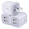 Wall Charger, 3Pack 5V/2.1A AILKIN 2-Port USB Wall Charger Home Travel Plug Power AC Adapter Fast Charging Block Cube for iPhone 15 14 13 12 SE 16Pro Max XS 17 Plus, Samsung Galaxy, Google Pixel Box